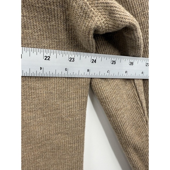 Banana Republic Sweater Mens XL Beige Waffle Quarter Zip Pullover Knit BR Logo - Picture 8 of 9